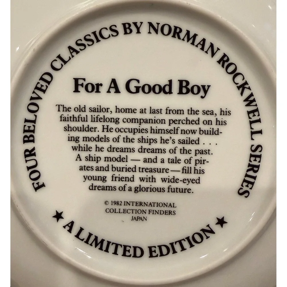 Vintage Norman Rockwell 1982 Collectible Plate 